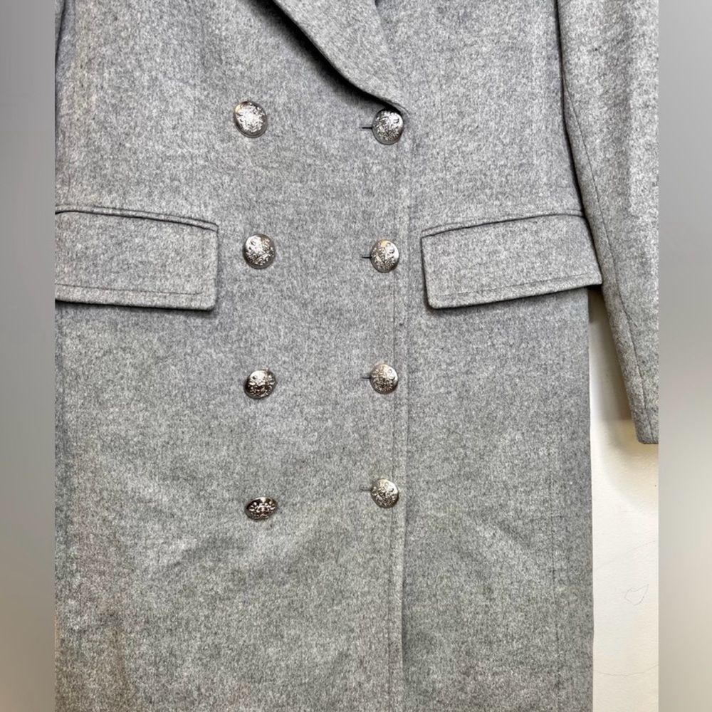 Veronica Beard Nalida Overcoat Grey Size 6 Wool Cashmere Long Cardigan Coat - Picture 6 of 12